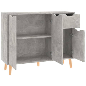 Μπουφές Γκρι Σκυροδ. 90x30x72 εκ. από Επεξεργασμένο Ξύλο