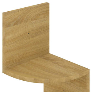 Γωνιακή Ραφιέρα Τοίχου Sonoma Δρύς 19x19x123εκ. από Επεξ. Ξύλο