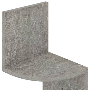 Γωνιακή Ραφιέρα Τοίχου Γκρι Σκυρ. 19x19x123 εκ. από Επεξ. Ξύλο