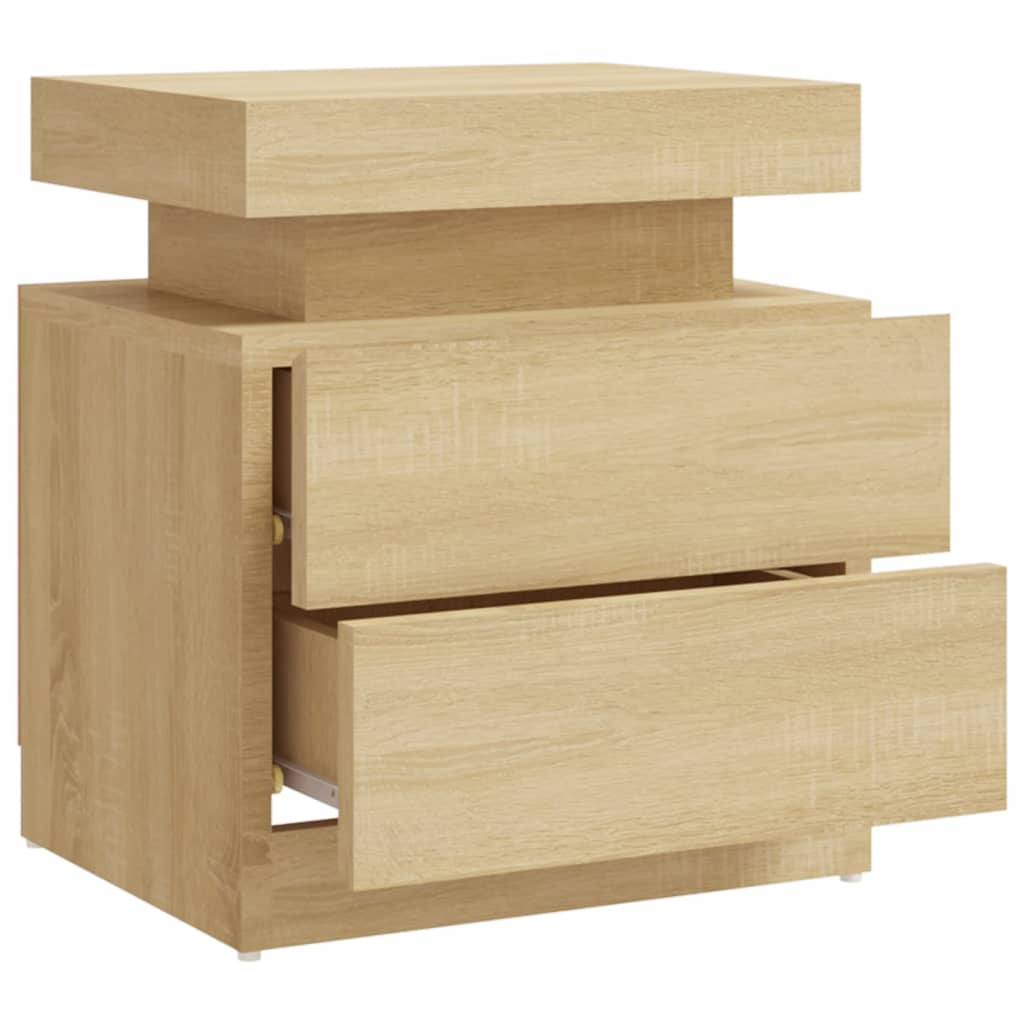 Κομοδίνο Sonoma Δρυς 40 x 35 x 52 εκ. από Επεξεργ. Ξύλο