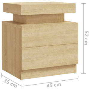 Κομοδίνο Sonoma Δρυς 40 x 35 x 52 εκ. από Επεξεργ. Ξύλο