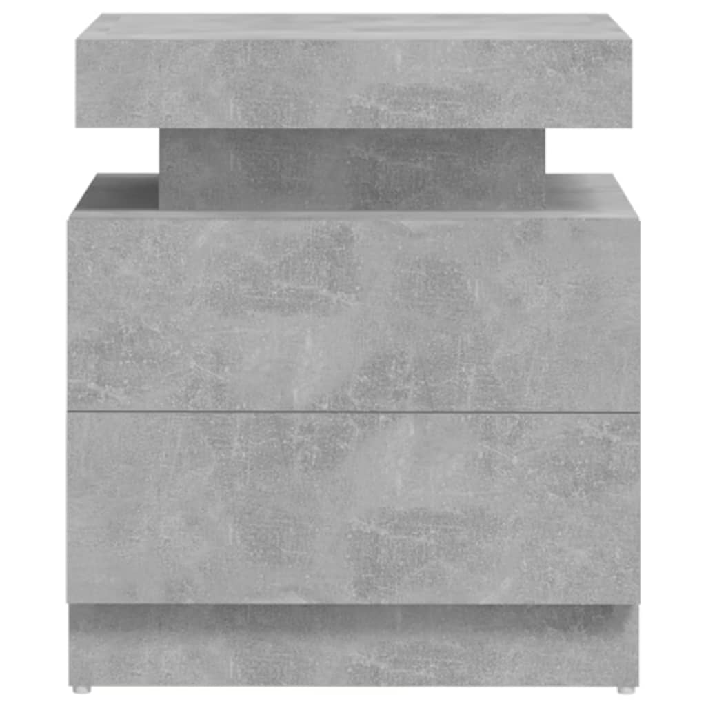 Κομοδίνο Γκρι Σκυροδέματος 45 x 35 x 52 εκ. από Επεξεργ. Ξύλο