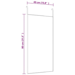 Καθρέπτης Πόρτας Χρυσό 40 x 80 εκ. από Γυαλί και Αλουμίνιο