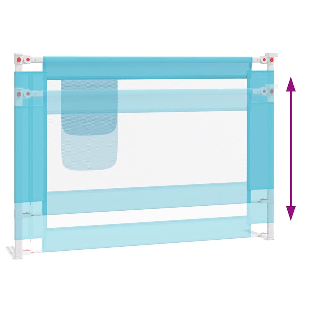 Μπάρα Κρεβατιού Προστατευτική Μπλε 90 x 25 εκ. Υφασμάτινη - Pakobazaar