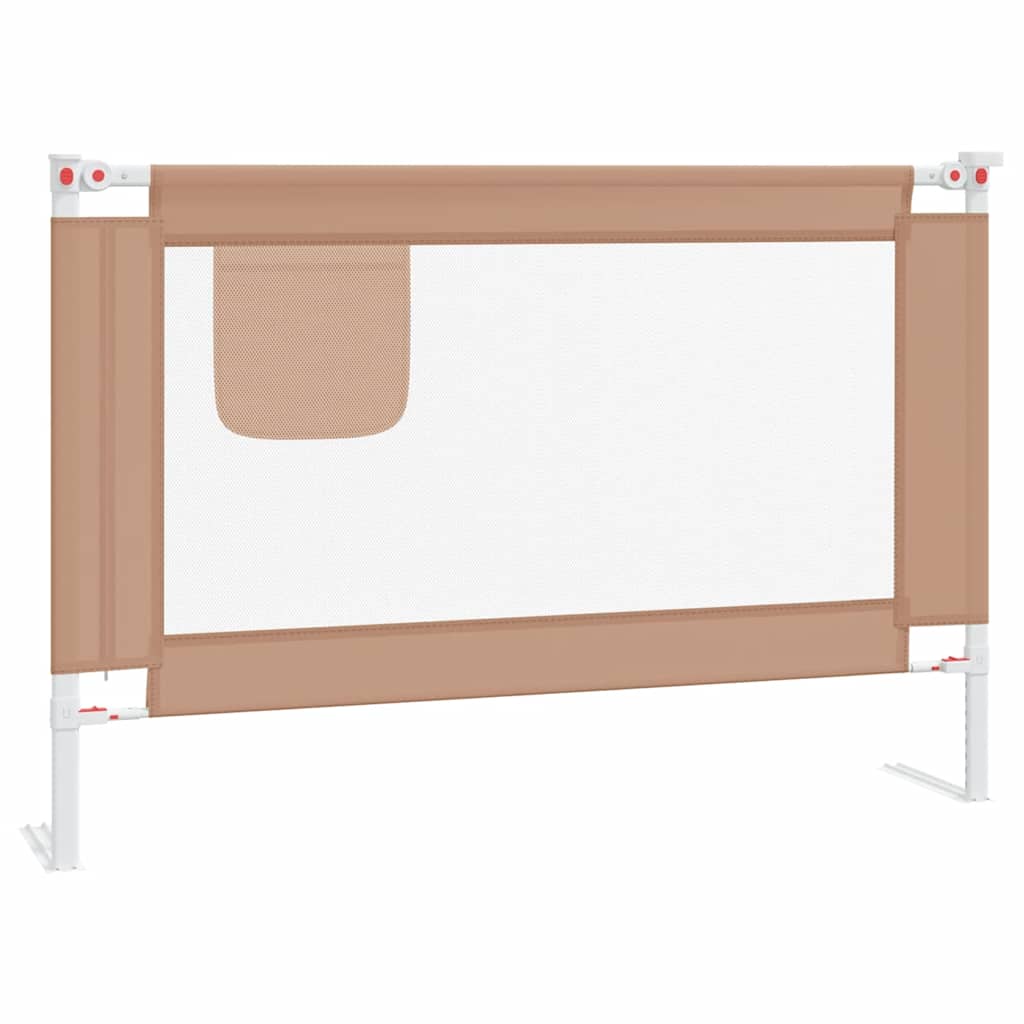Μπάρα Κρεβατιού Προστατευτική Taupe 100 x 25 εκ. Υφασμάτινη - Pakobazaar