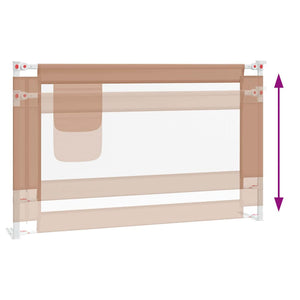 Μπάρα Κρεβατιού Προστατευτική Taupe 120 x 25 εκ. Υφασμάτινη - Pakobazaar