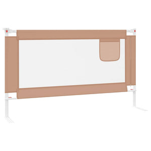 Μπάρα Κρεβατιού Προστατευτική Taupe 140 x 25 εκ. Υφασμάτινη - Pakobazaar