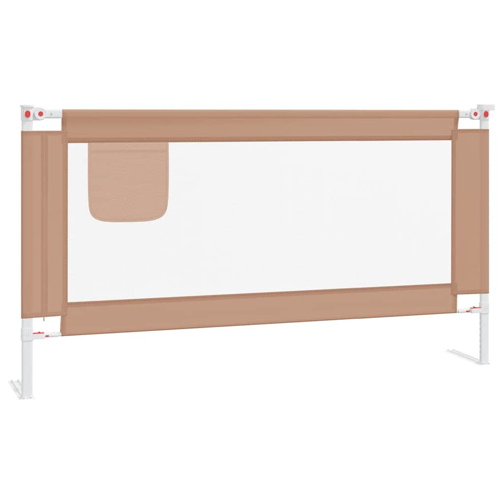 Μπάρα Κρεβατιού Προστατευτική Taupe 160 x 25 εκ. Υφασμάτινη - Pakobazaar