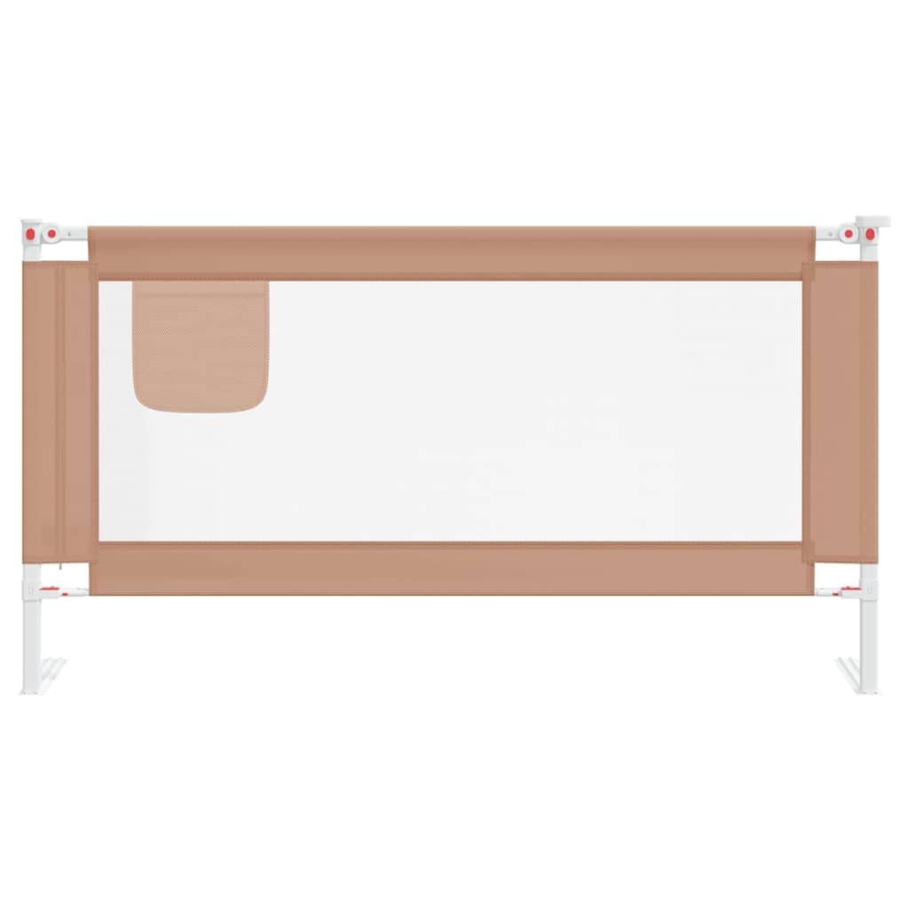 Μπάρα Κρεβατιού Προστατευτική Taupe 160 x 25 εκ. Υφασμάτινη - Pakobazaar