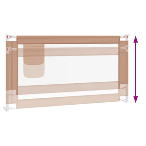 Μπάρα Κρεβατιού Προστατευτική Taupe 160 x 25 εκ. Υφασμάτινη - Pakobazaar
