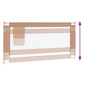 Μπάρα Κρεβατιού Προστατευτική Taupe 180 x 25 εκ. Υφασμάτινη - Pakobazaar