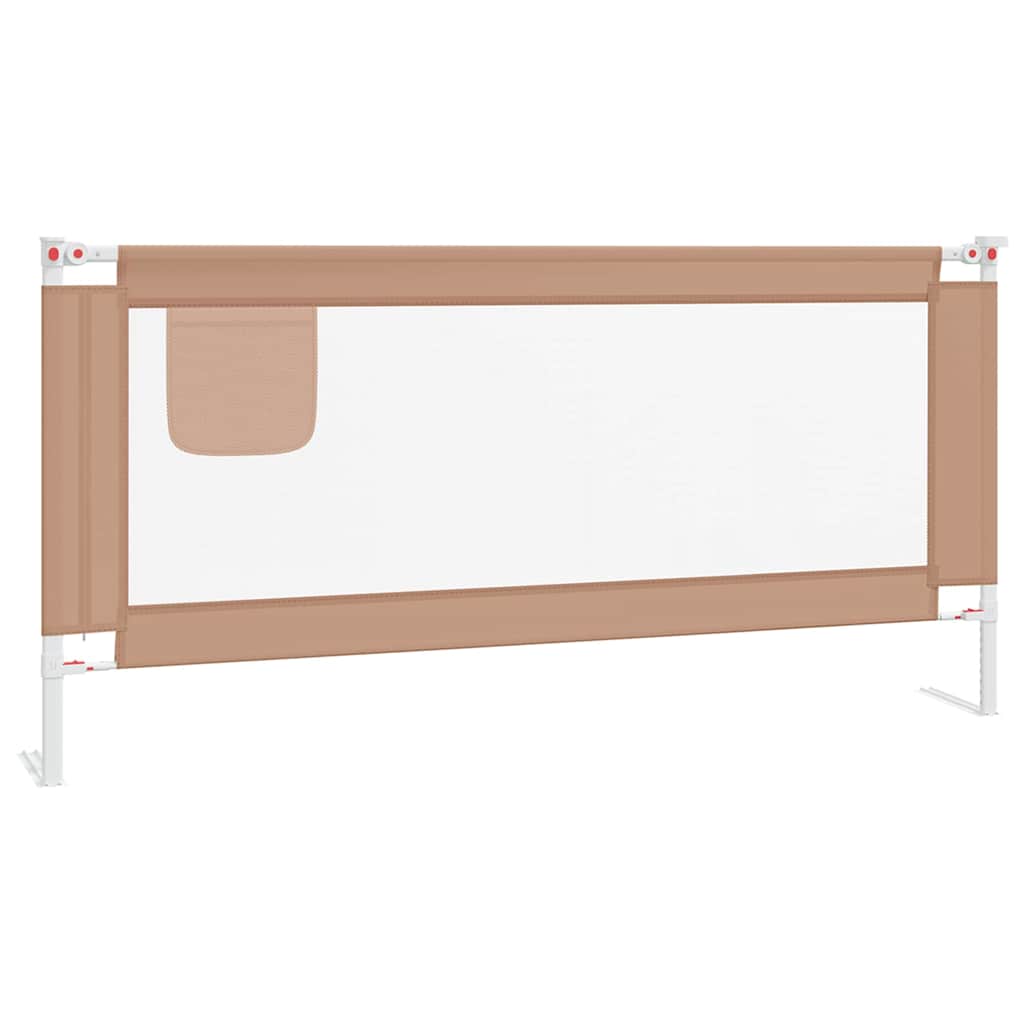 Μπάρα Κρεβατιού Προστατευτική Taupe 190 x 25 εκ. Υφασμάτινη - Pakobazaar