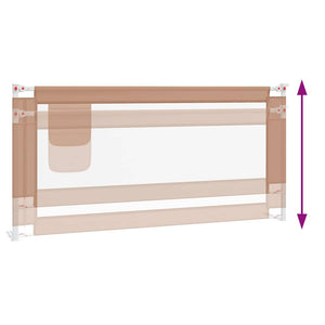 Μπάρα Κρεβατιού Προστατευτική Taupe 190 x 25 εκ. Υφασμάτινη - Pakobazaar