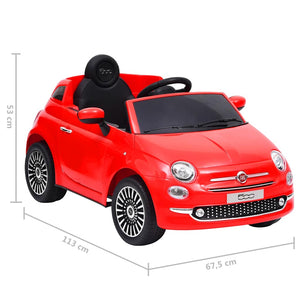 Παιδικό Αυτοκίνητο Ηλεκτρικό Fiat 500 Κόκκινο - Pakobazaar