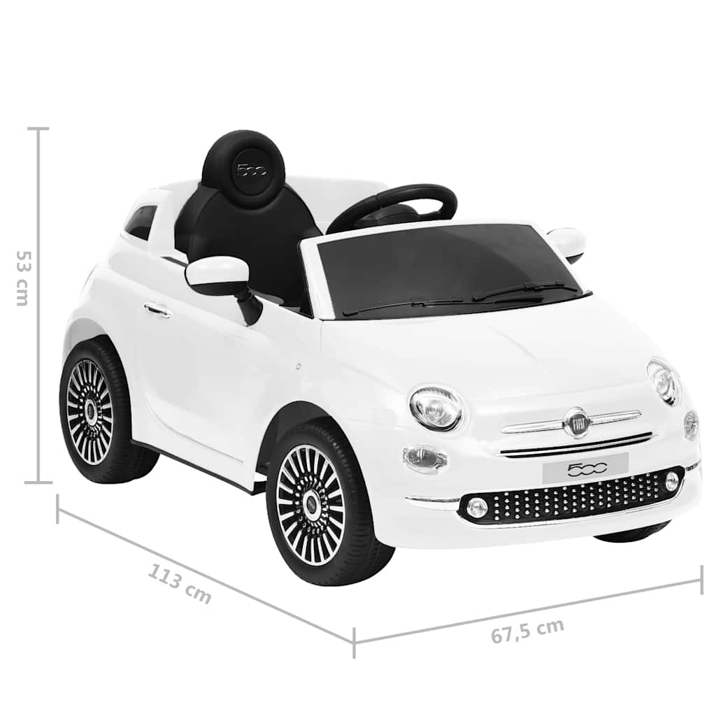 Παιδικό Αυτοκίνητο Ηλεκτρικό Fiat 500 Λευκό - Pakobazaar