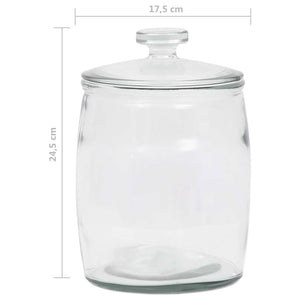 Βάζα 4 τεμ. 3850 ml Γυάλινα με Καπάκι