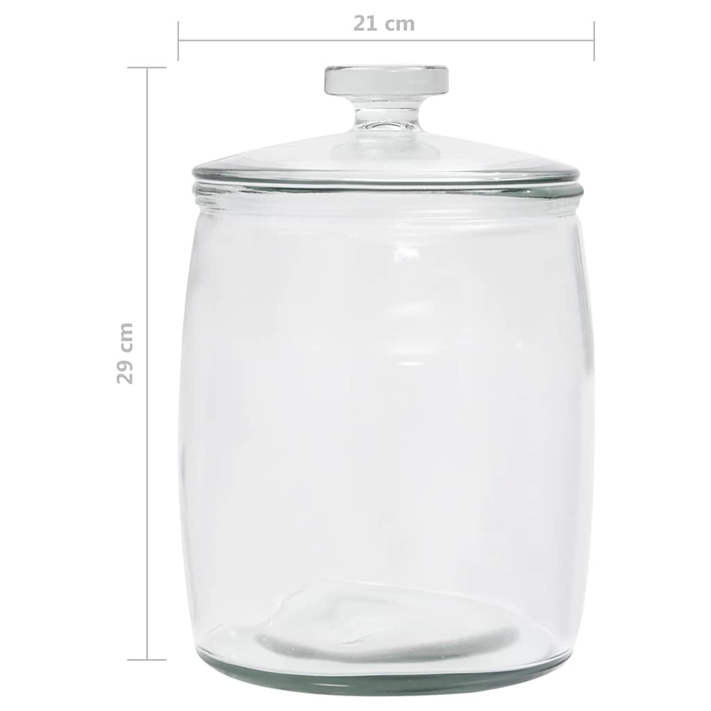 Βάζα 2 τεμ. 8000 ml Γυάλινα με Καπάκι
