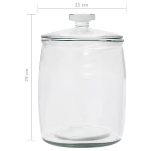 Βάζα 2 τεμ. 8000 ml Γυάλινα με Καπάκι
