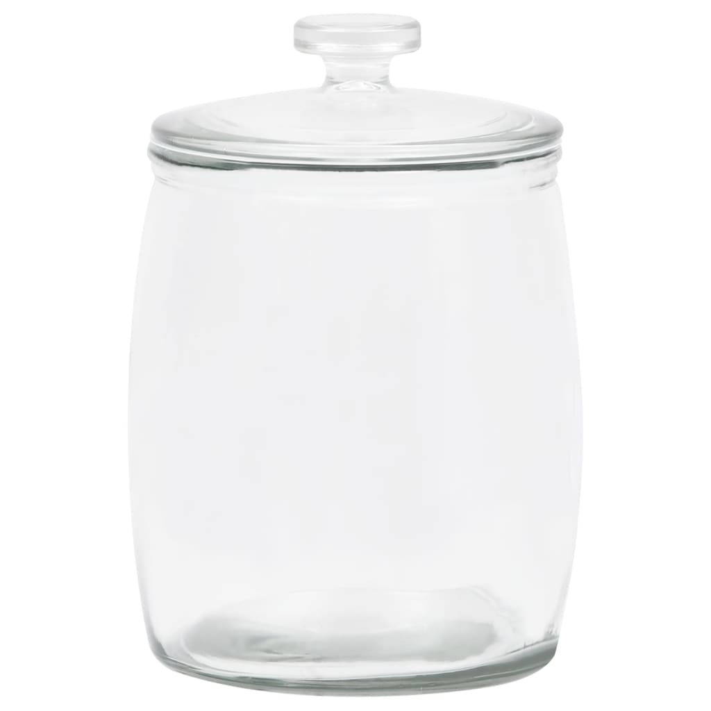 Βάζα 4 τεμ. 8000 ml Γυάλινα με Καπάκι