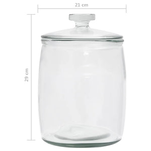 Βάζα 4 τεμ. 8000 ml Γυάλινα με Καπάκι