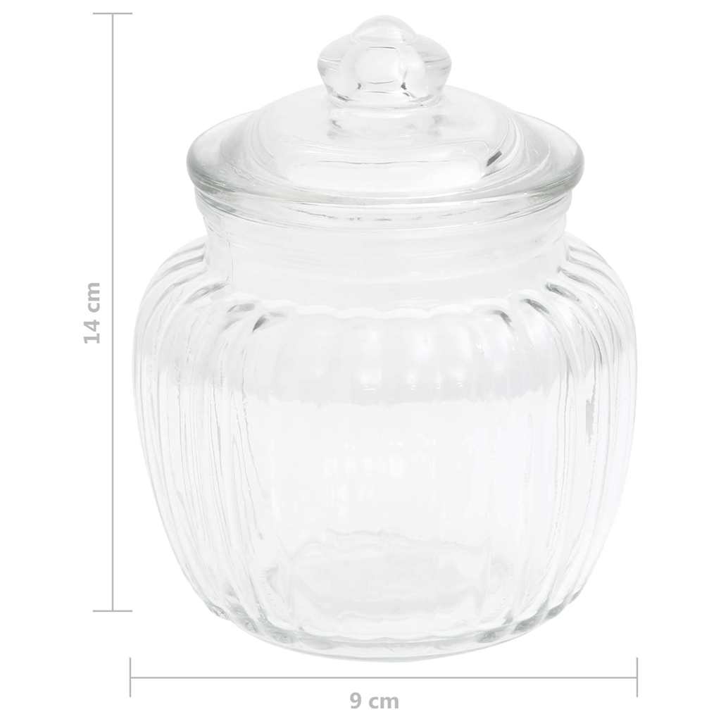 Βάζα Αποθήκευσης 6 τεμ. 500 ml Γυάλινα