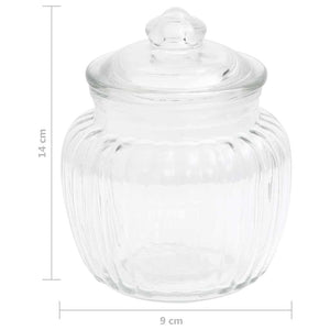 Βάζα Αποθήκευσης 6 τεμ. 500 ml Γυάλινα