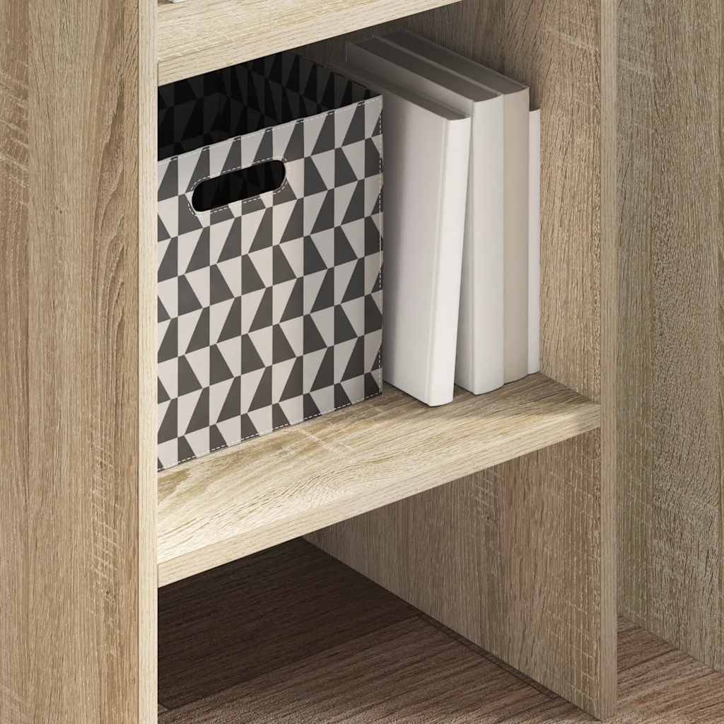 Βιβλιοθήκη Χρώμα Sonoma Δρυς 40 x 35 x 180 εκ. από Επεξ. Ξύλο
