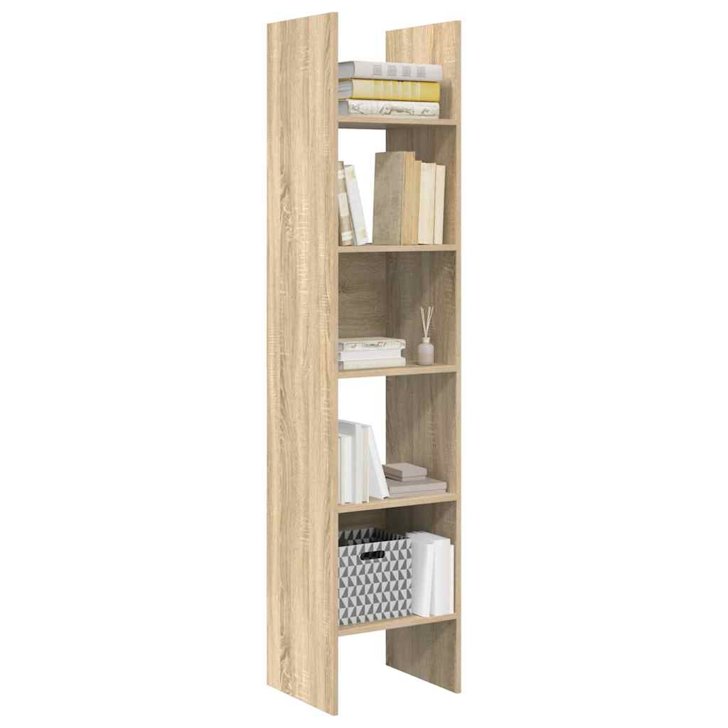Βιβλιοθήκη Χρώμα Sonoma Δρυς 40 x 35 x 180 εκ. από Επεξ. Ξύλο