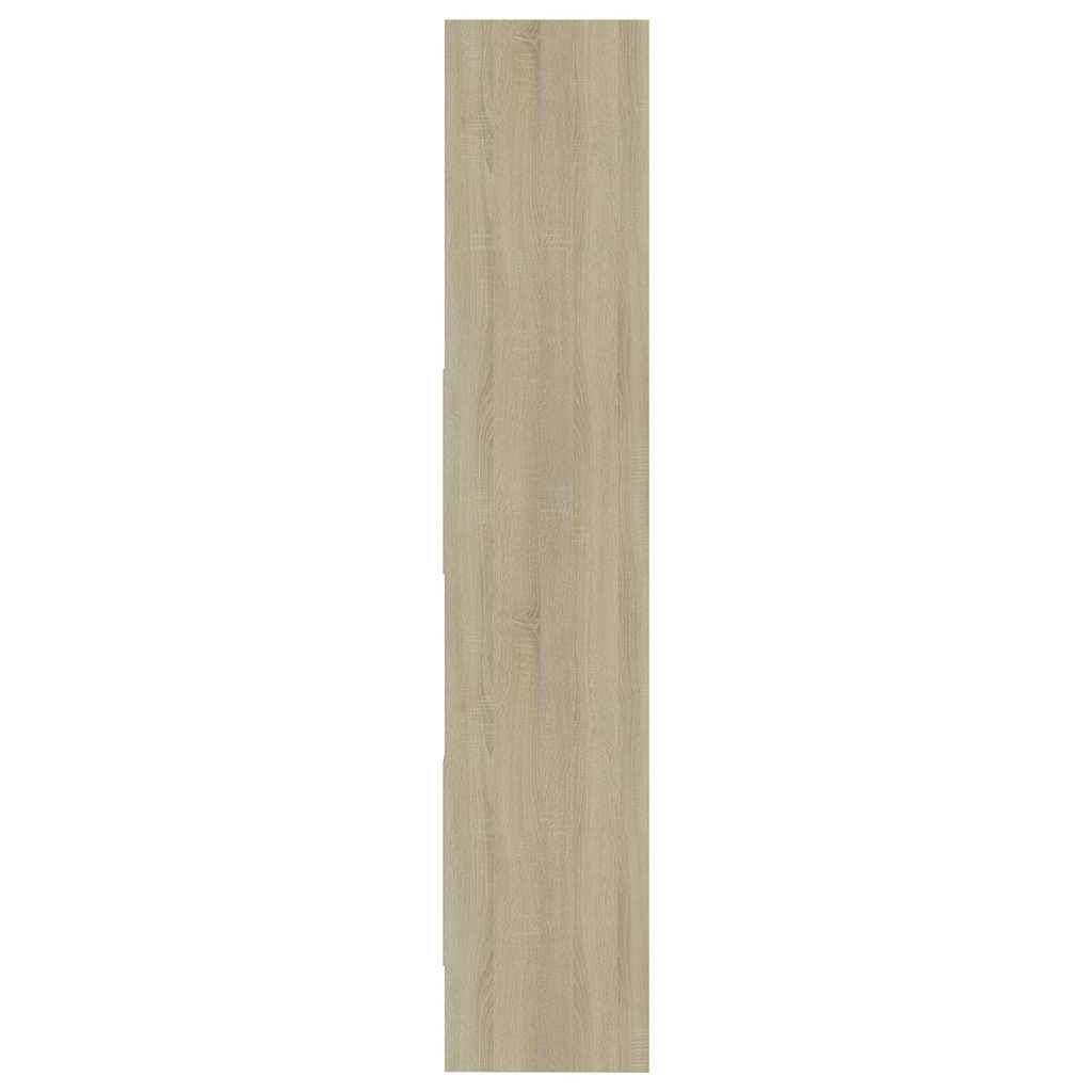 Βιβλιοθήκη Λευκό/Sonoma Δρυς 40 x 35 x 180 εκ. από Επεξ. Ξύλο