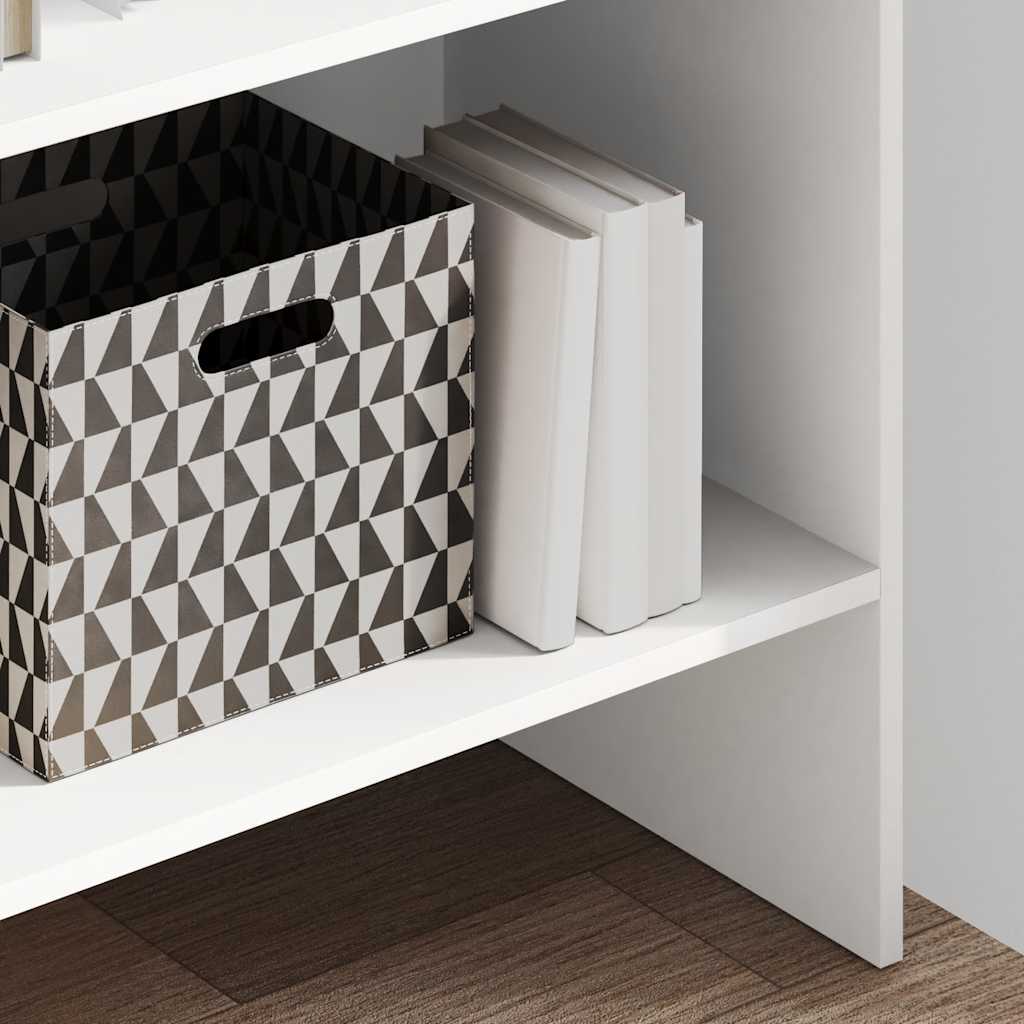 Βιβλιοθήκη Λευκή 60 x 35 x 180 εκ. από Επεξ. Ξύλο - Pakobazaar