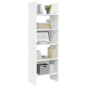 Βιβλιοθήκη Λευκή 60 x 35 x 180 εκ. από Επεξ. Ξύλο - Pakobazaar