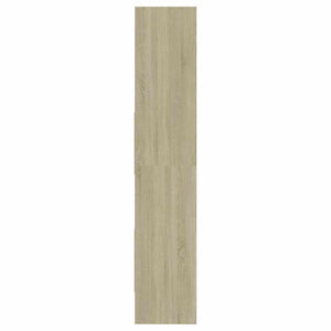 Βιβλιοθήκη Λευκό/Sonoma Δρυς 60 x 35 x 180 εκ. από Επεξ. Ξύλο