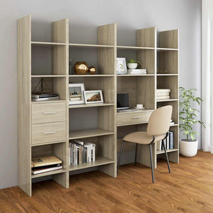 Βιβλιοθήκη Χρώμα Sonoma Δρυς 40 x 35 x 180 εκ. από Επεξ. Ξύλο