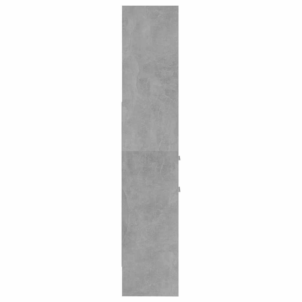 Βιβλιοθήκη Γκρι Σκυροδέματος 40 x 35 x 180 εκ. από Επεξ. Ξύλο - Pakobazaar