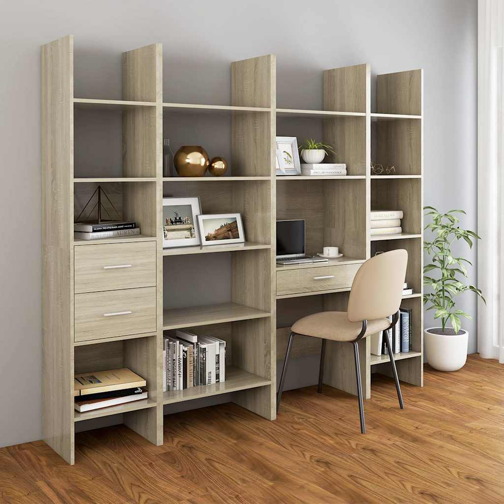 Βιβλιοθήκη Χρώμα Sonoma Δρυς 60 x 35 x 180 εκ. από Επεξ. Ξύλο