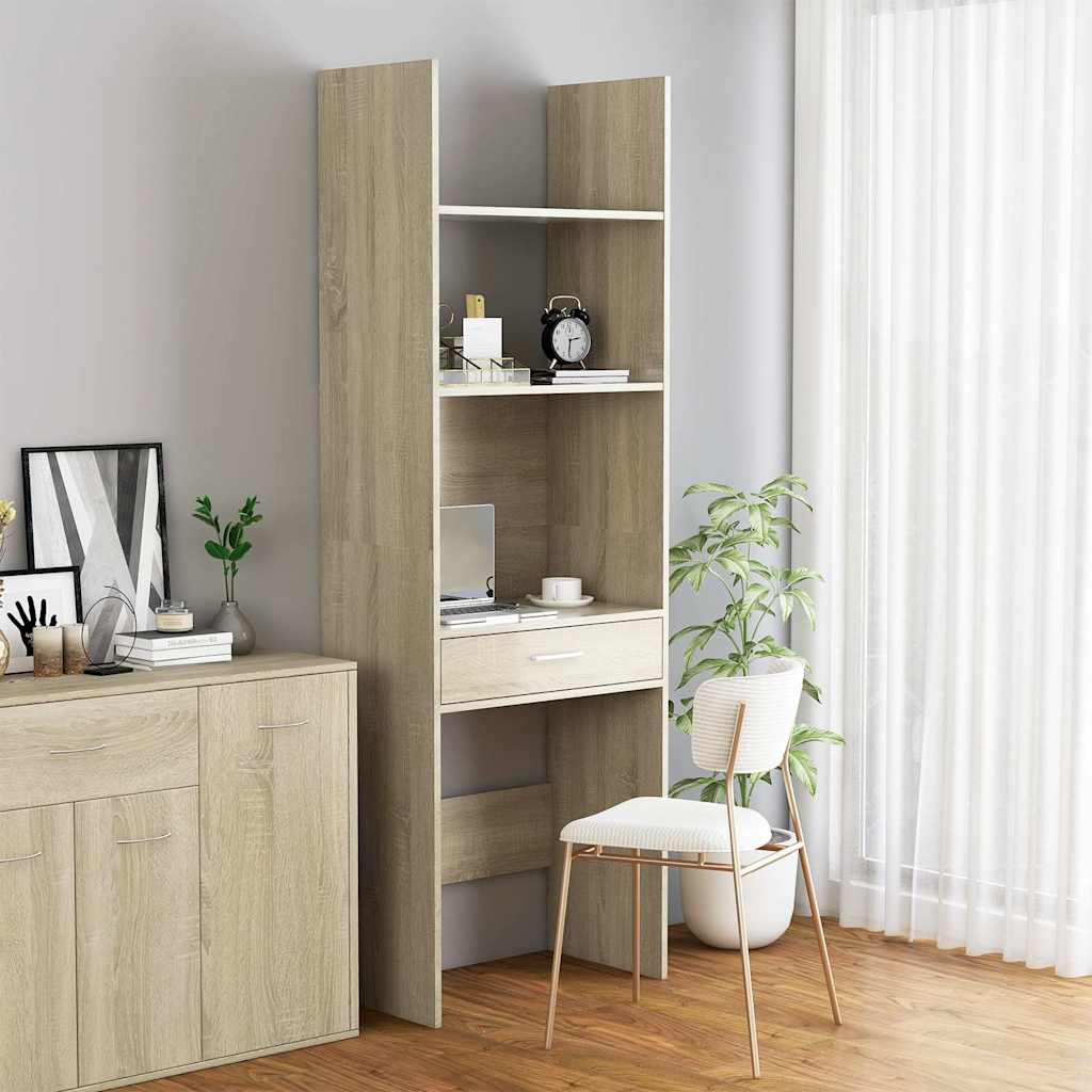 Βιβλιοθήκη Χρώμα Sonoma Δρυς 60 x 35 x 180 εκ. από Επεξ. Ξύλο