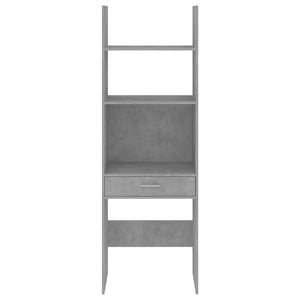 Βιβλιοθήκη Γκρι Σκυροδέματος 60 x 35 x 180 εκ. από Επεξ. Ξύλο