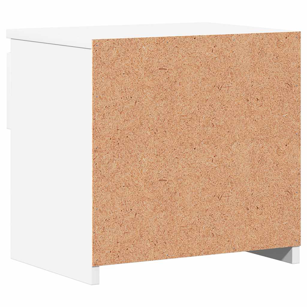 Κομοδίνο Λευκό 40 x 30 x 39 εκ. από Επεξ. Ξύλο - Pakobazaar