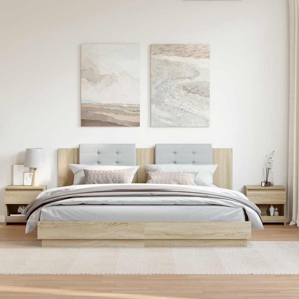 Κομοδίνα 2 τεμ. Sonoma Δρυς 40 x 30 x 39 εκ. από Επεξ. Ξύλο