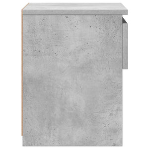 Κομοδίνα 2 τεμ. Γκρι Σκυροδέματος 40 x 30 x 39 εκ. Επεξ. Ξύλο - Pakobazaar