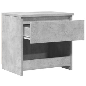 Κομοδίνα 2 τεμ. Γκρι Σκυροδέματος 40 x 30 x 39 εκ. Επεξ. Ξύλο - Pakobazaar