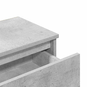 Κομοδίνα 2 τεμ. Γκρι Σκυροδέματος 40 x 30 x 39 εκ. Επεξ. Ξύλο - Pakobazaar