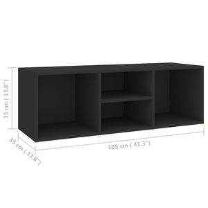 Πάγκος Αποθήκευσης Παπουτσιών Μαύρος 105x35x35 εκ. Επεξ. Ξύλο - Pakobazaar