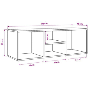 Πάγκος Αποθήκευσης Παπουτσιών Γκρι 102x35x35 εκ. Μοριοσανίδα