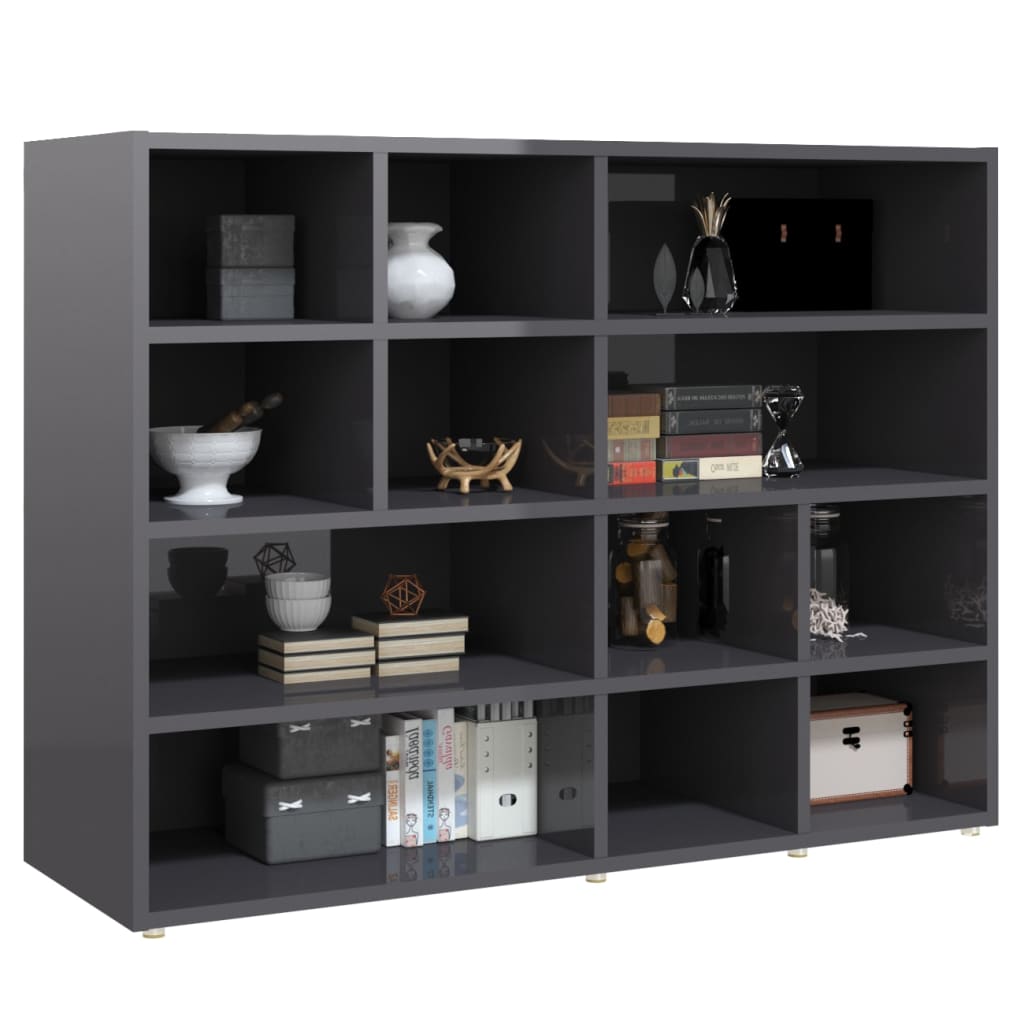 Βοηθητικό Ντουλάπι Γυαλ. Γκρι 97 x 32 x 72 εκ. από Μοριοσανίδα