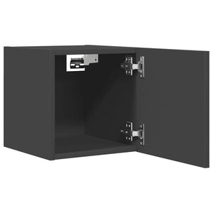 Έπιπλα Τηλεόρασης Κρεμαστά 2 τεμ. Γκρι 30,5x30x30εκ. Επεξ. Ξύλο