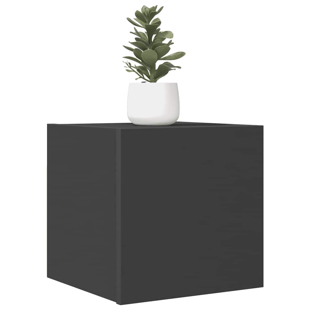 Έπιπλα Τηλεόρασης Κρεμαστά 2 τεμ. Γκρι 30,5x30x30εκ. Επεξ. Ξύλο