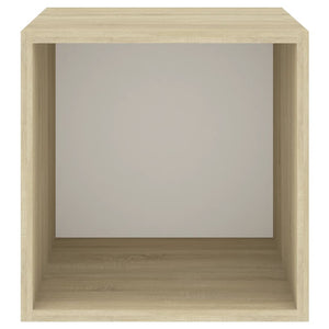 Ντουλάπια Τοίχου 2 τεμ. Λευκά / Δρυς 37x37x37εκ. από Επεξ. Ξύλο
