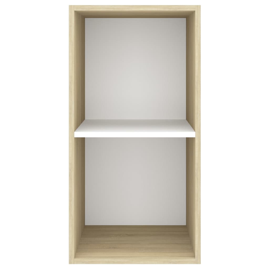 Έπιπλο Τηλεόρασης Κρεμαστό Δρυς/Λευκό 37x37x72 εκ. Επεξ. Ξύλο