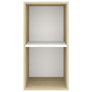 Έπιπλο Τηλεόρασης Κρεμαστό Δρυς/Λευκό 37x37x72 εκ. Επεξ. Ξύλο